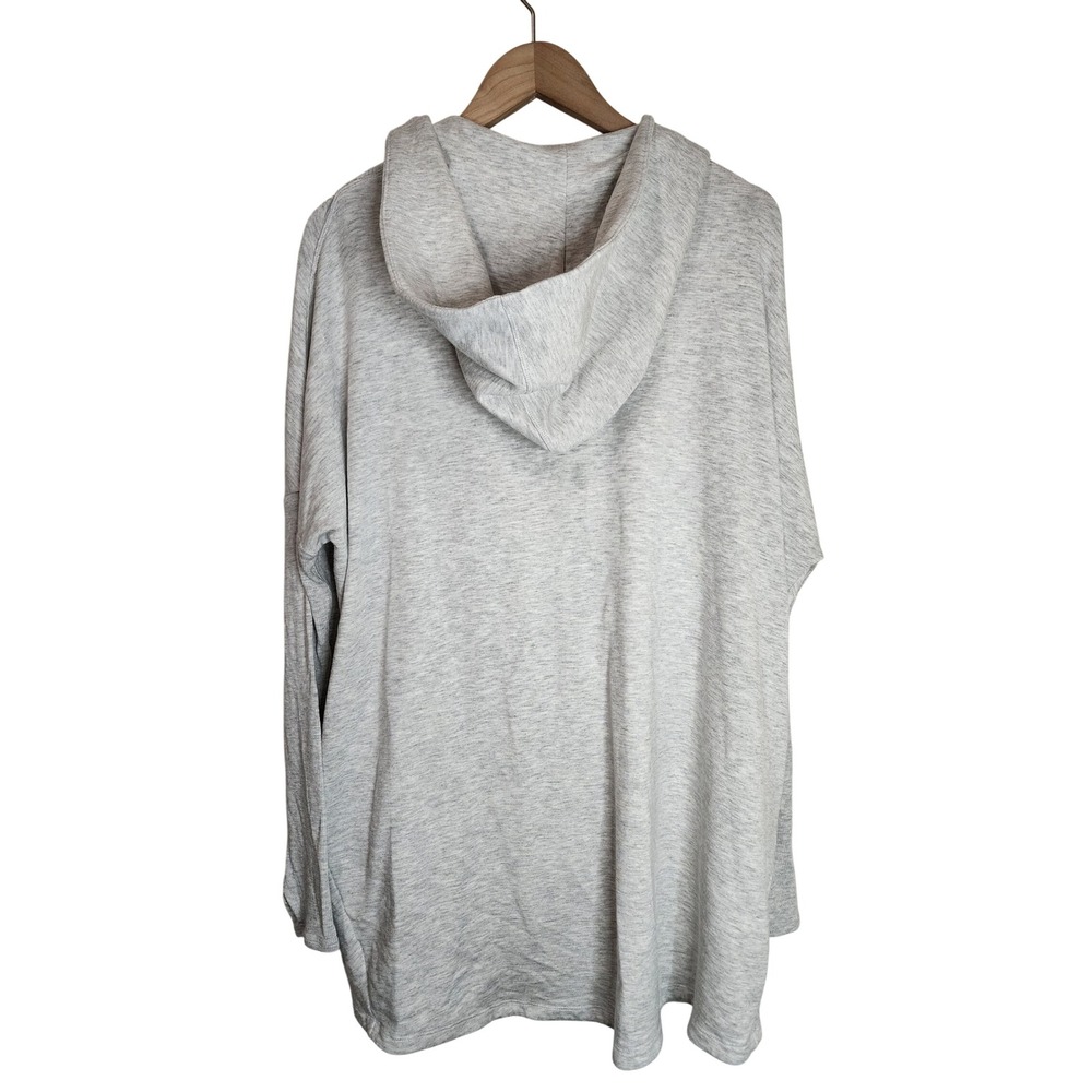 Athleta Purana Wrap Hoodie Women's Medium Pullover Sweater Long‎ Sleeve Grey - Picture 2 of 5